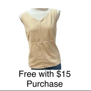 Vegan Suede Seamed Sleeveless Top